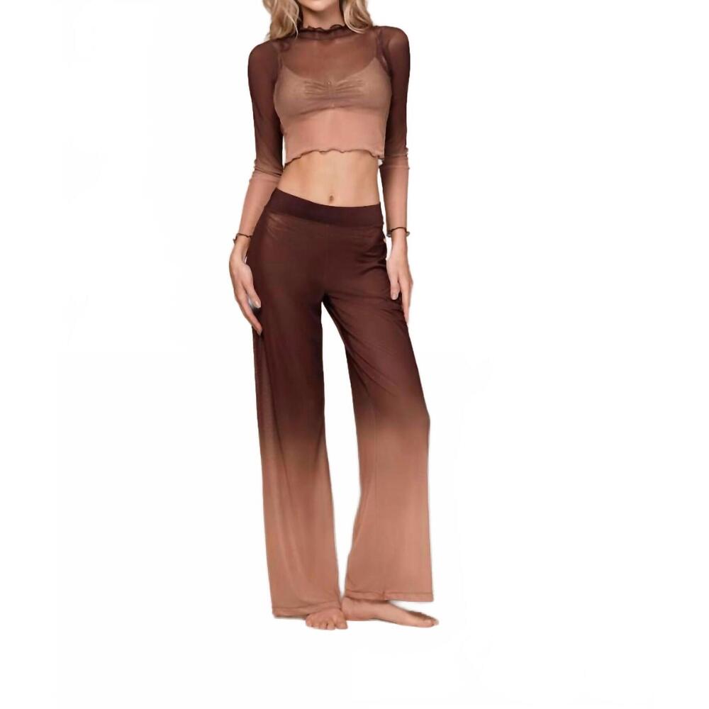 NEW OLA AZUL emily umber top in brown